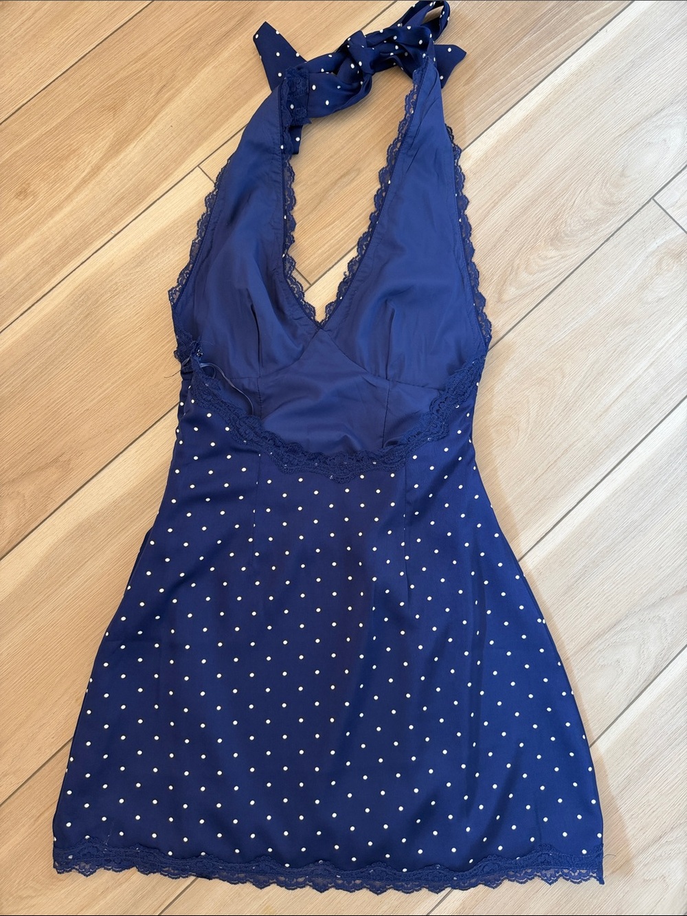 More To Come - Kesha Mini Dress in Navy Polka Dot - Picture 3 of 5